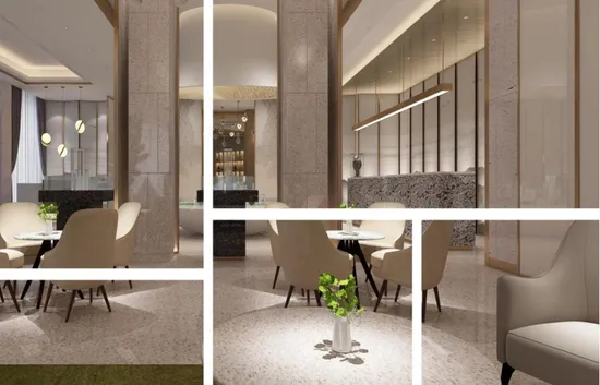 Piastrelle per pavimenti in terrazzo di lusso impermeabili e resistenti ai raggi UV per case, hotel e spazi commerciali