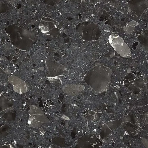 Terrazzo in pietra artificiale Deep Black Fragments