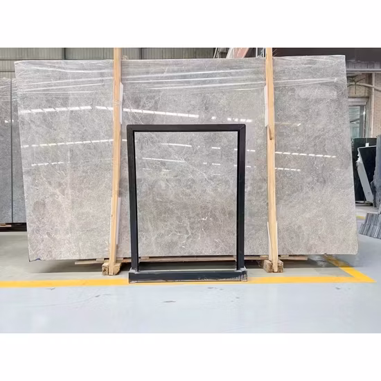 Lastre di marmo grigio pietra naturale lucidate/levigate per pavimenti interni/sfondi per pareti/piastrelle/piani di lavoro/scale/davanzali/decorazioni a mosaico